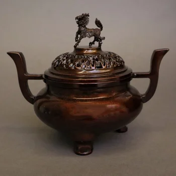 метален занаят творчески кадилница чайна декорация персонализиран подарък Kylin стил китайски кадилница горелка за дома декор