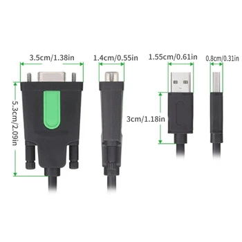 USB към RS232 сериен адаптер USB2.0 към мъжки DB9 сериен кабел мъжки / женски за принтер / скенер за Windows 10,8 Още Dropship