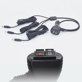  Автомобилна запалка DC 1 In 3, Switch дисплей екран, за сляпа зона камера зареждане адаптер кабел