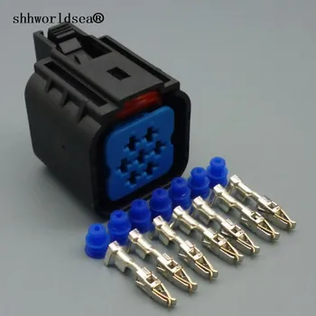 shhworldsea 7 пинов 3.5mm WPT-596 (калай) 3U2Z-14S411-YGA 7way водоустойчив щепсел женски пластмасов кабел конектор щепсел