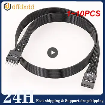  1 ~ 10PCS дънна платка дънна платка 9Pin USB 2.0 мъжки към женски разширение Dupont кабел кабел линия 30 см за PC DIY