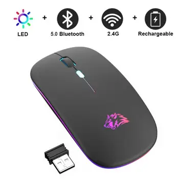 Безшумна безжична мишка PC компютърна мишка PC геймър ергономичен оптичен безшумен USB мишки безшумен безжичен за компютър лаптоп игри