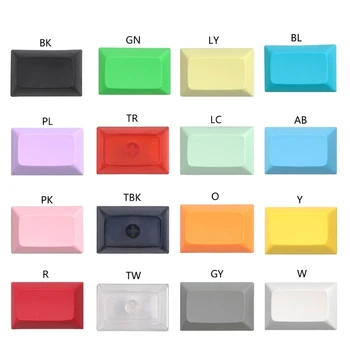 DSA Keycap Blank Blank Допълнение за личността 1.5U Keycaps 10 броя многоцветни