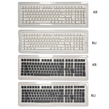 Сгъстяване на клавишите PBT подсветка корейски/руски 117Keys OEM пудинги Keycap R58F
