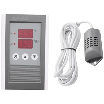  Zl-7816A, 12V, контролер за температура и влажност, термостат и хигростат, влажност на инкубатора, контролер за инкубатор