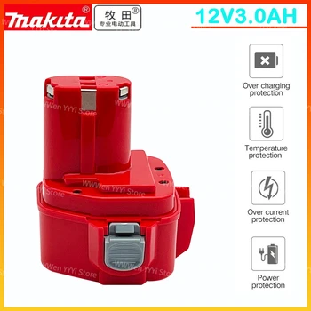 12V Makita 3000mAh Резервна батерия 2.0Ah Ni CD Акумулаторни батерии Електроинструменти Bateria PA12 1220 1222 1235 1233S 6271D