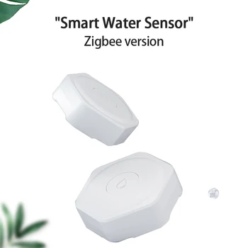 ZigBee сензор за наводнение Детектор за изтичане на вода Резервоар за вода Пълна аларма за свързване на вода Tuya APP Дистанционно наблюдение Интелигентна аларма за сигурност на живота