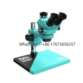 Нов RF4 RF7050pro стерео тринокулярна микроскопия PCB Bga мобилен телефон ремонт 144 LED светлина 7-50X микроскопи