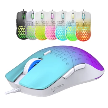 Ultra-лека геймърска мишка с 3600DPI персонализирана осветление компютърна мишка Gaming Mouse Замяна