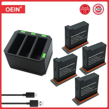 4Pcs батерии за DJI Osmo Action камера батерия 1300mAh канал USB зарядно устройство bateria за DJI Osmo действие камера аксесоари