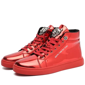 2023 Нова тенденция Големи червени обувки Персонализирана тенденция Ежедневни мъжки обувки Универсален съвет обувки Дебели еднолични спортни обувки размер39-47