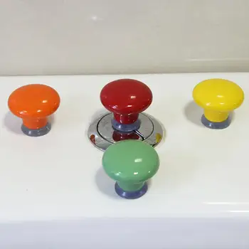 Цветен кръгъл бутон за тоалетна Асистент Моден любовен бутон 2023 Помощник Стилен кръгъл бутон Двойна завеса прът