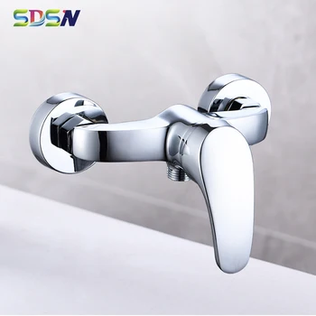 Баня душ кранче SDSN двойна вана душ смесител кранче качество месинг баня вана душ кранче хром миксер кран