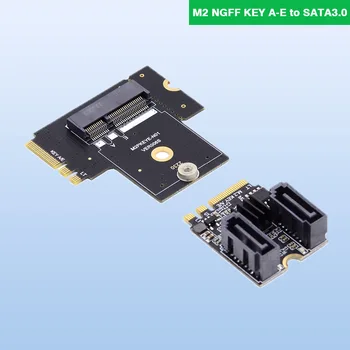 M2 NGFF KEY A-E Разширение на лакътната карта WIFI порт към SATA твърд диск адаптер карта M2 NGFF KEY A-E Към SATA3.0 разширение
