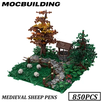 Medival овце писалки диорама дисплей MOC градивни блокове тухлени играчки строителство подарък подарък