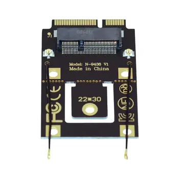 NGFF M.2 Key-A към мини PCI-E PCI Express конвертор адаптер за 9260 8265 7260 AC Wifi Bluetooth безжична карта