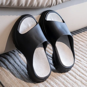 2023 Висококачествени мъжки спортни чехли Външни сандали Плажни ежедневни обувки Меки дебели подметки Мъжки джапанки Вътрешни чехли