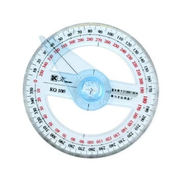 360 градуса ъгъл мярка кръг Protractor 360 градуса пластмасов транспортир за училище класна стая офис изготвяне измерване