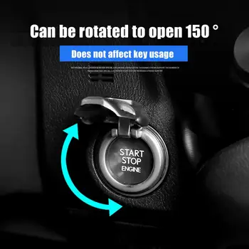 Един ключ старт капак стилен цинк сплав флип-отгоре кола двигател старт бутон капак за един ключ защита декоративни подобрение кола