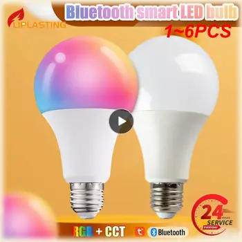 1 ~ 6PCS Tuya Smart Led крушка светлина 10W E27 B22 Tuya контрол RGB + CCT цвят Led лампа работи с Alexa У дома
