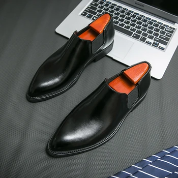 Ръчно изработени обувки Естествена кожа Ежедневни обувки за мъже Плоска платформа обувки за ходене Външни обувки мокасини Дишащи маратонки