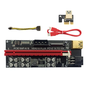 VER018 PLUS щранг карта PCIE 1X до 16X USB3.0 60Cm графична карта разширение кабел адаптер карта за добив на Bitcoin