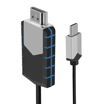 MHL USB C-тип към HDMI съвместим 4K високоразделителен телевизионен спомагателен кабел HDMI кабел HDMI адаптер за телефони с Android