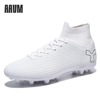 AAVM Футболни обувки Мъжки футболни обувки Футболни маратонки Неплъзгащи се устойчиви на абразия Еластична защита Удобни футболни ботуши