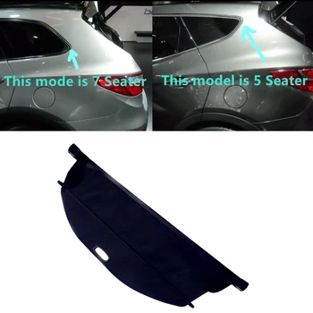 За Hyundai Santa Fe Sport XL 2013-2018 Черен прибиращ се заден багажник багаж щит рафт товар капак Аксесоари за кола