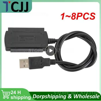 1 ~ 8PCS LccKaa 3 в 1 SATA към USB IDE адаптер USB 2.0 IDE SATA 5.25 S-ATA 2.5 3.5 инчов твърд диск HDD адаптер кабел за компютър