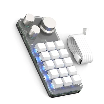 Mini Macropad RGB програмируема макро клавиатура 3 копчета Gaming клавиатура 15 Key Dropship