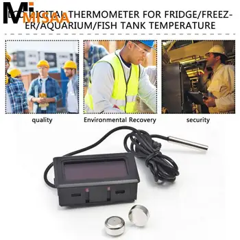 Mini LCD цифров термометър хигрометър температура вътрешен удобен температурен сензор влажност метър габарит инструменти кабел