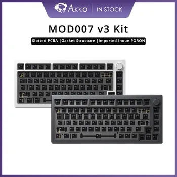 Akko MOD007 V3 VIA Механичен комплект за клавиатура Алуминиев CNC персонализиран DIY комплект Hot Swap Per-key Slotted PCBA уплътнение Mount 82-Key