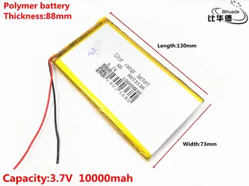 3.7V 10000mAh 8873130 литиево-полимерен Li-Po li ion акумулаторна батерия Липо клетки За електрограф Bluetooth високоговорител