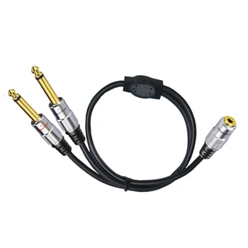  3.5mm до 6.35mm микрофон кабел 6.35mm мъжки до 3.5mm женски микрофон кабел балансиран екраниран 6.35mm кабел за микрофон миксер Dropship