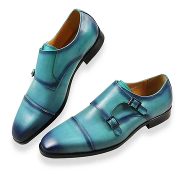 Модни мъжки обувки от чиста кожа Ежедневни британски стил Оригинални дизайнерски мокасини Офис Бизнес Стрийт Ежедневно Безплатна пратка