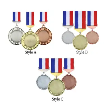 3x Метални медали Трофей от цинкова сплав Медали за училищни спортни събития по софтбол