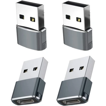  Нов 4 пакет USB C женски към USB мъжки адаптер, тип C зарядно кабел мощност конвертор за Iphone 12 13 Pro Max за Samsung