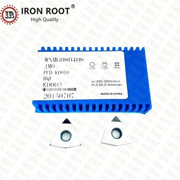 IRON ROOT 2P PCD вложка WNMG080404,WNMG080408 PCD обработваща работилница CNC метален струг Diamond Turning Inser