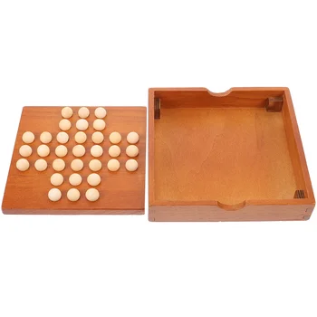Дървен шахматен комплект за възрастни - класическа настолна игра с включен пасианс и мрамор