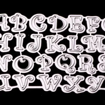 Dies Cut Cutting Die Making English Letters Words Alphabet Metal Stencils 26Pcs for DIY Photo Album Decorative DIY