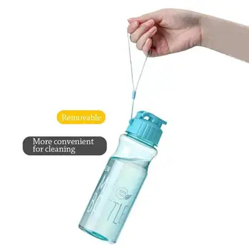 650ml бутилка за вода за детско училище Открит спорт течове доказателство уплътнителни бутилки Пластмасови съдове за пиене Топлоустойчиви чаши за вода Пиене