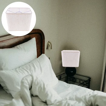 Бельо плат абажур маса светлина покритие етаж лампа сянка нощно осветление покритие метален правоъгълник абажур екран за