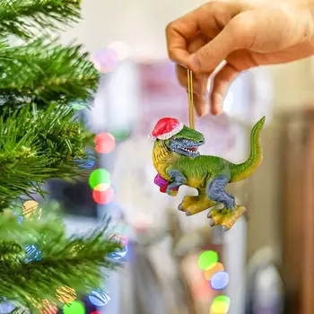 Персонализирана карикатура динозавър висулка коледно дърво висящи орнаменти за Коледа Нова година декорация на дома