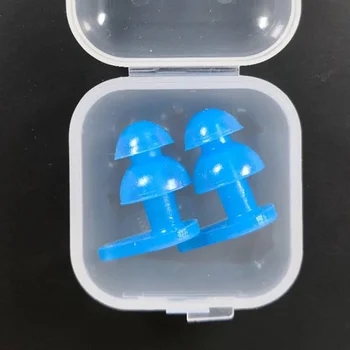 6 чифта водоустойчиви тапи за уши за плуване с пакет калъф силиконов протектор за уши за деца деца (черен + розов + син + зелен +