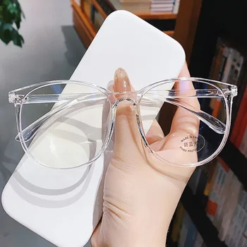 Овални очила с голям размер Мъжки или женски очила Анти синя светлина Компютър Играй играта Очила