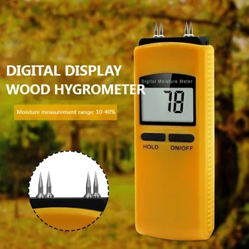 Wood влагомер Дърво влажност тестер хигрометър дървен материал влажен детектор дърво плътност цифров тестер инструменти за измерване на влажността