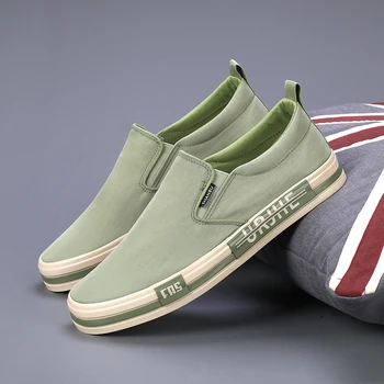Марка Гореща продажба Мъжки обувки от платно 2023 Дизайнерски обувки с нисък връх Вулканизирани обувки Мъжка мода Espadrille Slip on Flats Мъжки ежедневни обувки