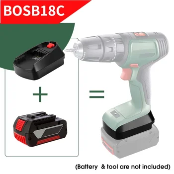 BOSB18C Преобразуване на адаптер за батерии За литиева батерия Bosch 18V BAT серия BAT609 към За литиева батерия от серията Bosch PBA