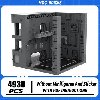 Star Movie Series Moc строителни тухли военни AT-ST хангар модел строителна технология модулни блокове construstion играчки подаръци